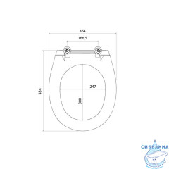 Сиденье для унитаза, полипропилен, 030, Milardo, 030PP0EM31
