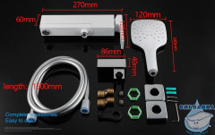 Смеситель для ванны Gappo G3217-8 с аксессуарами (хром/белый)