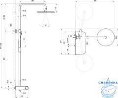 Душевая система Ravak Termo 250 1 режим X070161 (хром/белый)