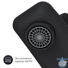 Смеситель для ванны AM.PM Gem F90A10022 (черный матовый)