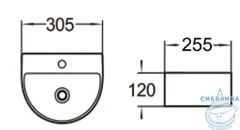 Раковина на столешницу 31 см SantiLine SL-2007