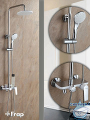 Душевая система Frap F2431 200 1 режим (хром/белый)