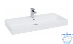 Тумба Aquanet Бруклин 100 белый с раковиной Slim Synergy 100 см 207800