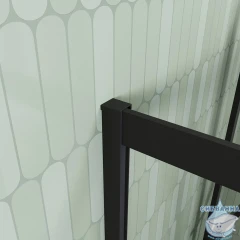 Душевое ограждение Veconi Rovigo 110x80 профиль черный, стекло прозрачное RV14-11080-01-C5 (без поддона)