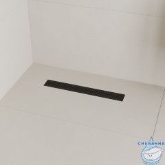 Лоток душевой, сифон 360, комбинированный затвор, перфорированная решетка, 500мм, черный, IDDIS, 975B5BL20DZ