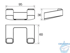 Двойной крючок Ravak 10° X07P352