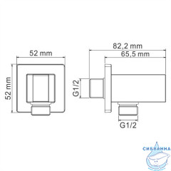 Шланговое подсоединение WasserKRAFT A086 (хром)