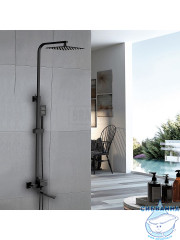 Душевая система Frap F24802-6 250 1 режим (черный матовый)