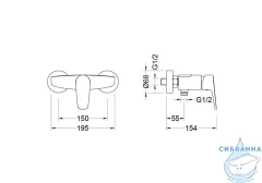 Смеситель для душа Aquatek Бетта AQ1160BGM (оружейная сталь)