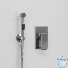 Встраиваемый смеситель с гигиеническим душем Wasserkraft A01556 (хром)