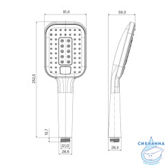 Лейка для душа Milardo Ideal Spa 3 режима ILS3FBSM18