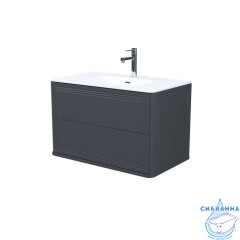 Тумба с умывальником, подвесная, 80 см, темно-серый, Oxford Neo, IDDIS, OXN80D0i95K подходит умыв. 0108000i28