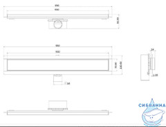Дренажный трап для душа ALMAes Arianda 90 см с решеткой