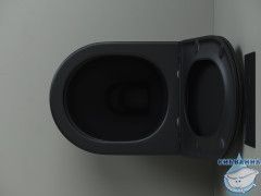 Унитаз приставной безободковый Ceramicanova Metropol Rimless CN4004MB с сиденьем Soft Close (микролифт)