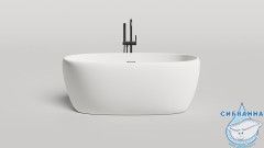 Ванна из искусственного камня Salini Luce 150x75 (материал solix, белый матовый)