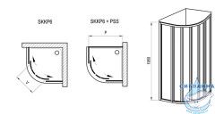 Душевое ограждение Ravak Supernova 90x90 профиль белый, стекло прозрачное  3207O102Z1 (без поддона)