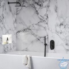 Встраиваемый смеситель для ванны Ravak Eleganta X070297 (черный матовый)