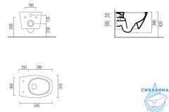 Унитаз подвесной GSI Modo 8415FR409 (без сиденья)