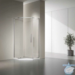 Душевое ограждение Veconi Ровиго 90x90 профиль хром, стекло прозрачное RV35-90-01-C7 (без поддона)