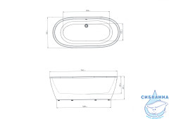 Акриловая ванна 1Marka Tondo 174х80 с каркасом (с подсветкой)