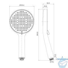Лейка для душа Milardo Ideal Spa ILS3FCRM18 3 режима (хром)
