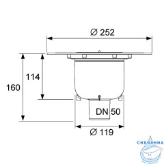 Дренажный трап для душа TECE TECEdrainpoint 3601600 DN 50