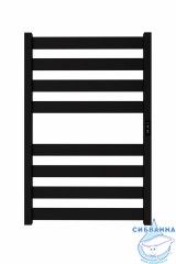 Полотенцесушитель электрический Indigo Oktava Slim П8 (с таймером) 40х80 черный муар (с возможностью скрытого подключения, подключение R/L)