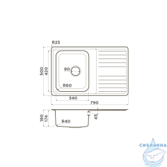 Кухонная мойка Omoikiri Sagami 79-IN 4993735