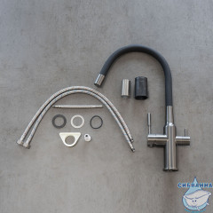 Смеситель для кухни Lemark Expert LM5083GMN-Black (графит/черный)