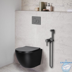 Смеситель Vincea VHFW-101GM с гигиеническим душем (вороненая сталь)