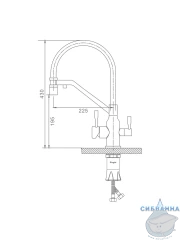 Смеситель для кухни Raglo R81.62.09 (графит/черный)