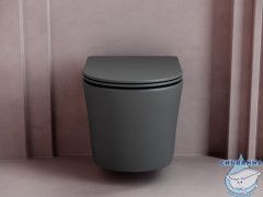 Унитаз подвесной безободковый Ceramicanova Balearica Rimless CN6000MDH с сиденьем быстросъемным Soft Close (микролифт)