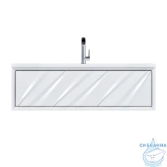 Тумба 1Marka Glace 100П с раковиной Персона белый глянцевый