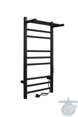Полотенцесушитель электрический Indigo Line Trinity П8 с полкой (с таймером) 30х70 черный муар (с возможностью скрытого подключения, подключение R/L)