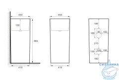 Раковина напольная 45 см SantiLine SL-4014
