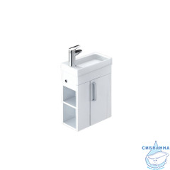 Тумба с умывальником для ванной комнаты, подвесная, белая, 40 см, Torr, IDDIS, TOR40W1i95K