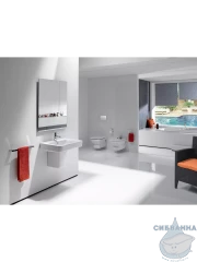 Инсталляция Roca Active с кнопкой смыва Roca Active B1 (хром глянцевый) в комплекте с унитазом Roca Dama Senso c сиденьем Soft close (микролифт)