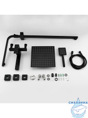 Душевая система Frap F24802-6 250 1 режим (черный матовый)