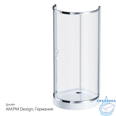 Душевое ограждение AM.PM Like Round 95х95 W83G-333-095CT профиль хром, стекло прозрачное (без поддона)