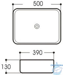 Раковина на столешницу 50 см Aquatek Вега AQ5515-00