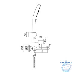 Смеситель для ванны Gappo G3203-6 с аксессуарами (хром/черный)