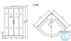 Душевая кабина Timo Standart T-1109 90х90