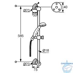 Душевой гарнитур Kludi Adlon 2710305