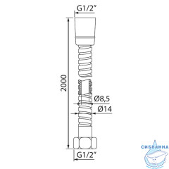 Душевой шланг Iddis 200 см A50211 2.0 (хром)