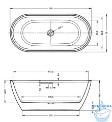 Акриловая ванна Riho Inspire FS 160x75