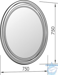 Зеркало 1Marka Belle 75 Light