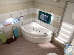 Акриловая ванна Bas Вектра 150х90 L с каркасом