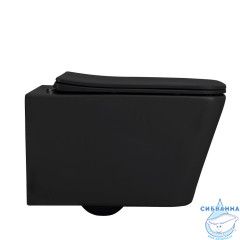 Унитаз подвесной Abber Rechteck AC1201MB с сиденьем Soft Close (микролифт)