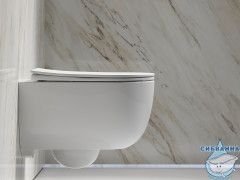 Унитаз подвесной безободковый Ceramicanova Modena  Rimless CN6063 с сиденьем быстросъемным Soft Close (микролифт)