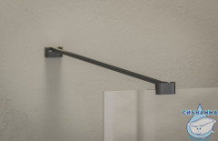 Душевое ограждение Ravak Walk-In Air Wall 100 см профиль черный, стекло прозрачное GW9W70300Z1C